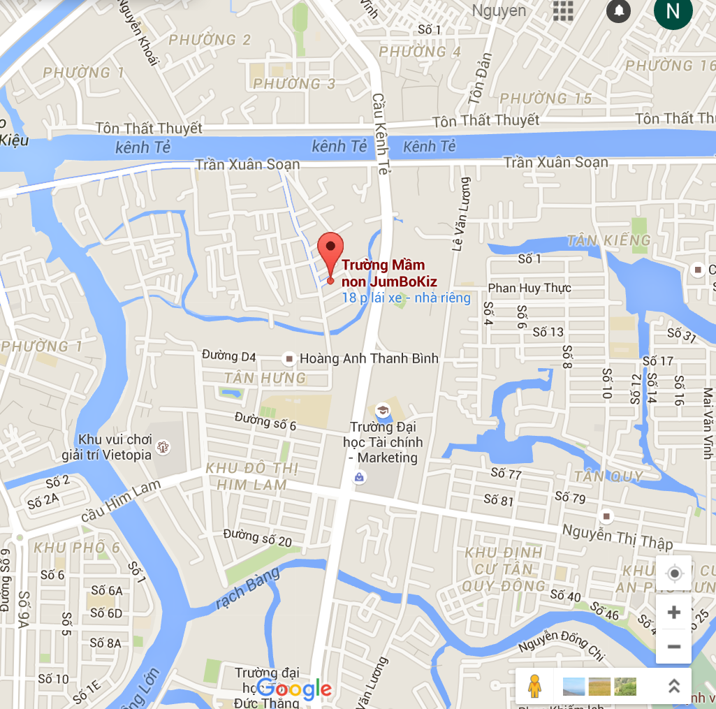Trường Mầm Non Quận 7 - Distance